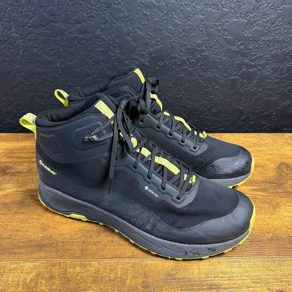 Icebug Haze Mid M Biosole GTX G93017 Black Gore-Tex Hiking Boots Mens Size 12